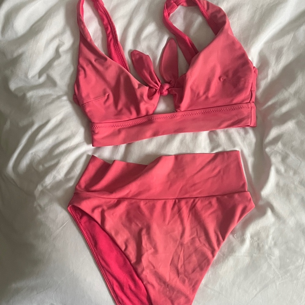 Aerie Vibrant Pink Bikini Set XS